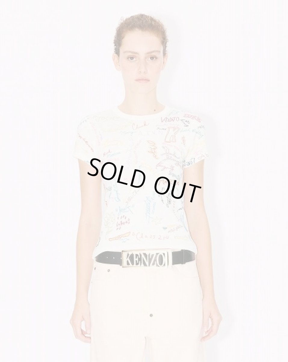 画像2: KENZO Paris (WOMEN'S) Graduation' エンブロイダリー コットン Tシャツ (2)