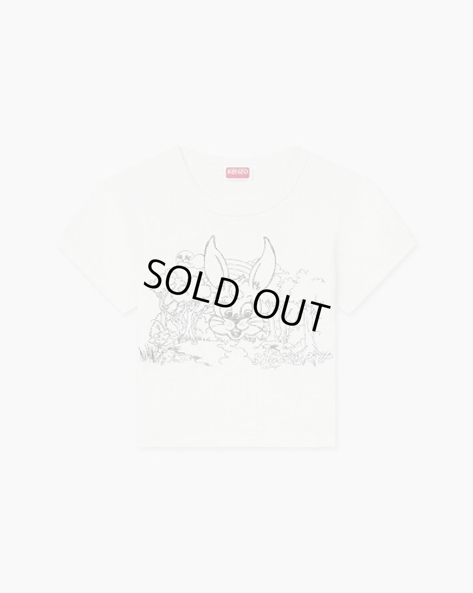 画像1: KENZO Paris (WOMEN'S) カラーリング クロップド コットン Tシャツ (1)