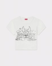 画像1: KENZO Paris (WOMEN'S) カラーリング クロップド コットン Tシャツ (1)