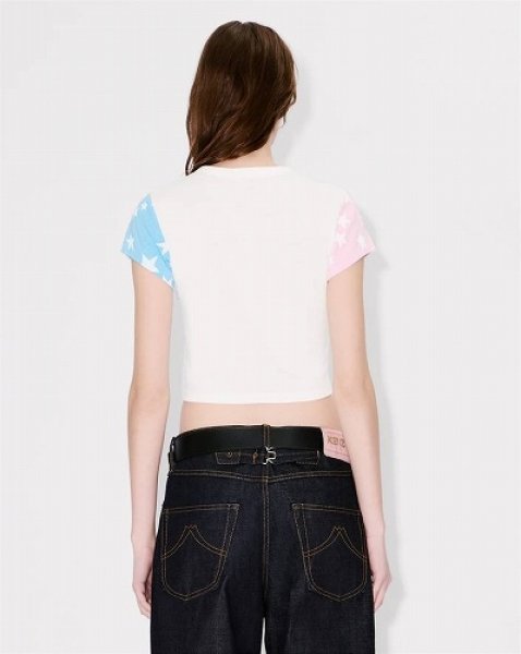 画像3: KENZO Paris (WOMEN'S) カラーリング クロップド コットン Tシャツ (3)