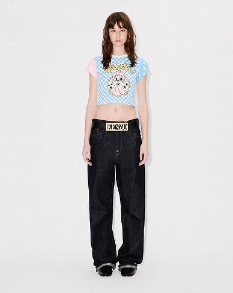 画像4: KENZO Paris (WOMEN'S) カラーリング クロップド コットン Tシャツ (4)