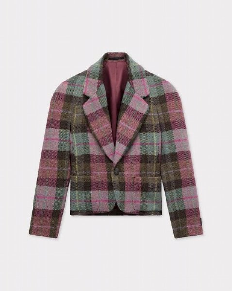 画像1: KENZO Paris (WOMEN'S) テーラード ジャケット イン harris tweed (1)