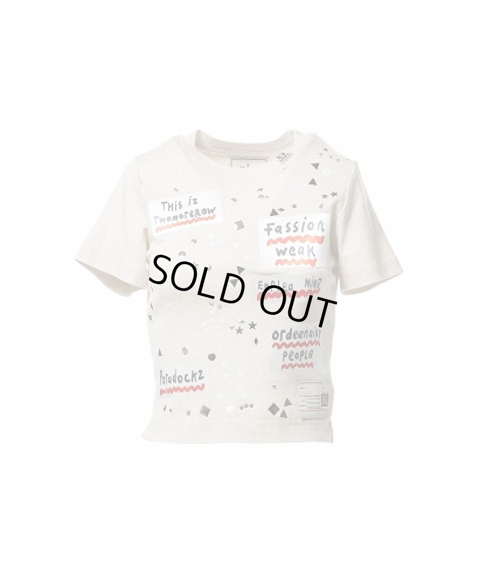 画像1: Maison MIHARA YASUHIRO(WOMEN'S)  Embellished Sticker Mini T-shirt ミニTシャツ (1)