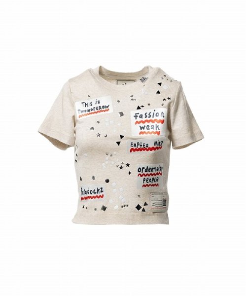画像1: Maison MIHARA YASUHIRO(WOMEN'S)  Embellished Sticker Mini T-shirt ミニTシャツ (1)