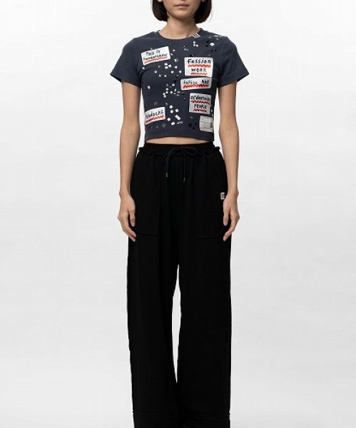画像3: Maison MIHARA YASUHIRO(WOMEN'S)  Embellished Sticker Mini T-shirt ミニTシャツ (3)