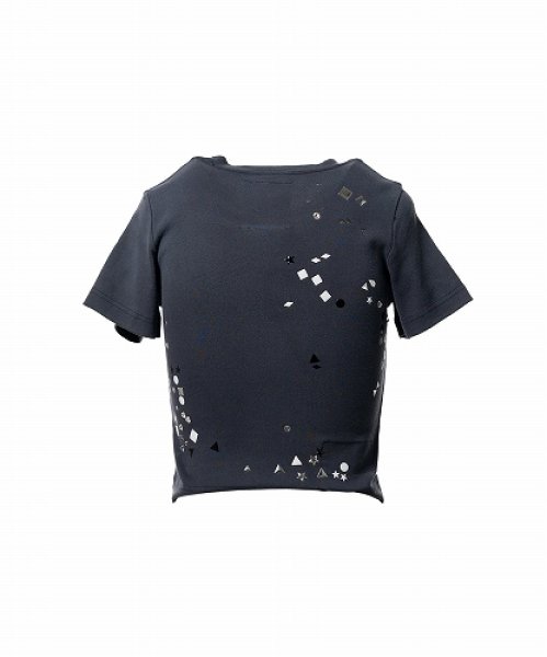 画像2: Maison MIHARA YASUHIRO(WOMEN'S)  Embellished Sticker Mini T-shirt ミニTシャツ (2)