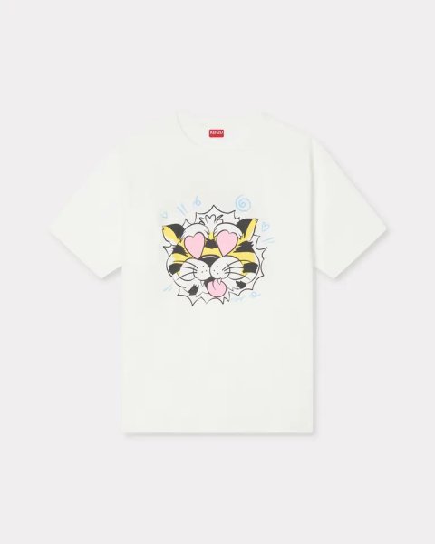 画像1: 'KENZO Wild Tiger' オーバーサイズ Tシャツ イン コットン (1)