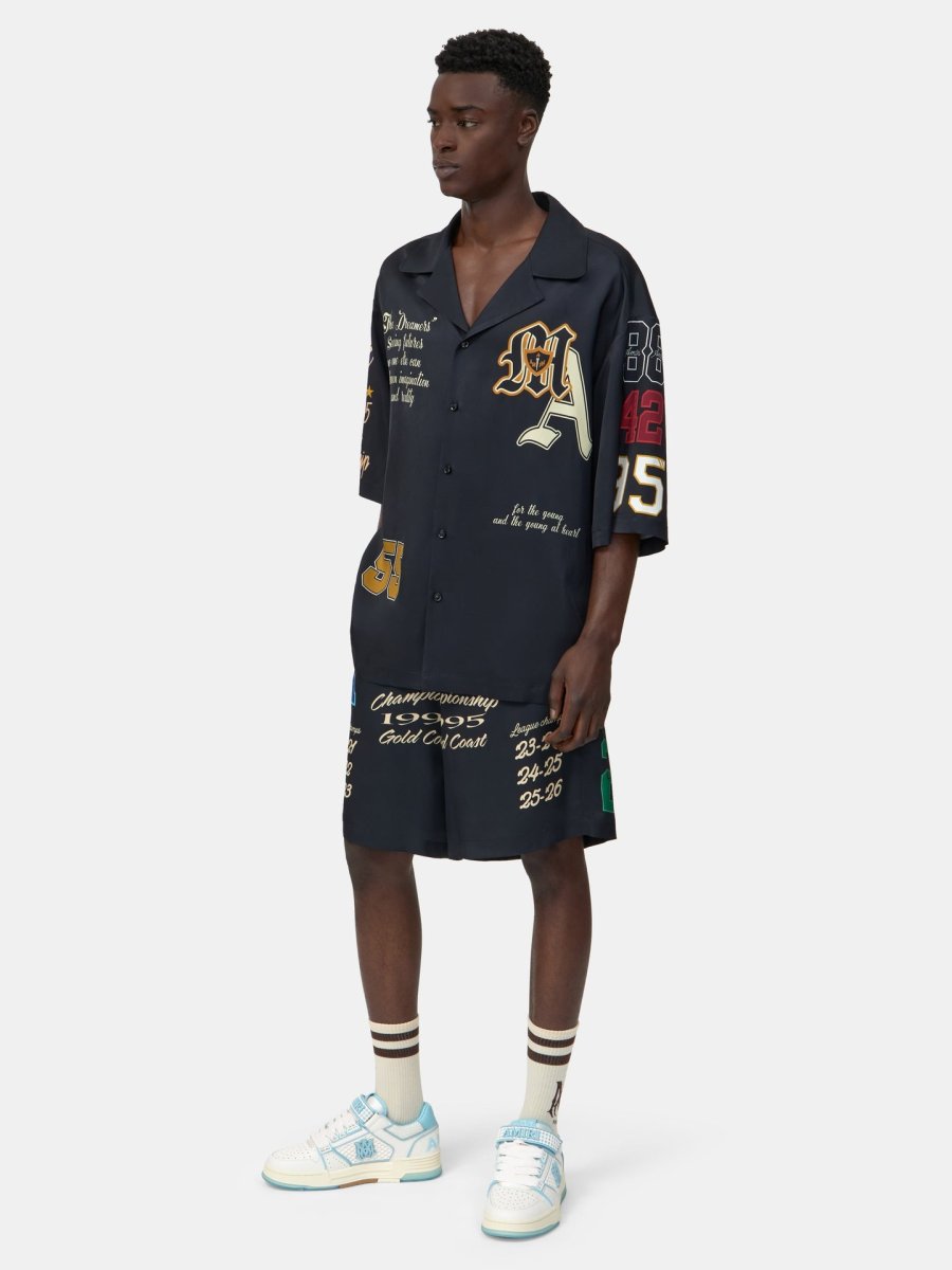 画像3: AMIRI VARSITY PATCH OVERSIZED CAMP SHIRT (3)
