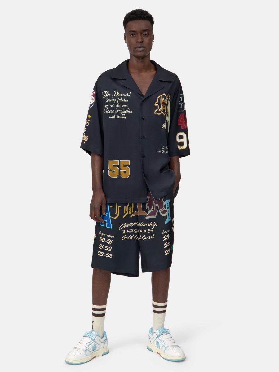 画像2: AMIRI VARSITY PATCH OVERSIZED CAMP SHIRT (2)