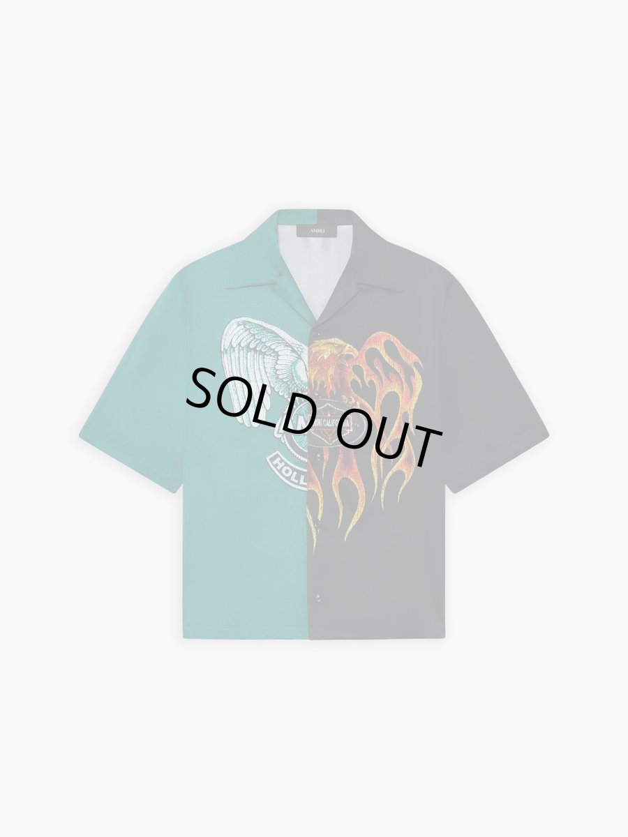 画像1: AMIRI SPLICED CAMP SHIRT (1)