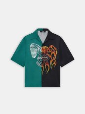 画像1: AMIRI SPLICED CAMP SHIRT (1)