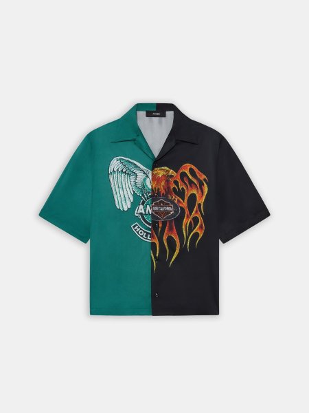 画像1: AMIRI SPLICED CAMP SHIRT (1)