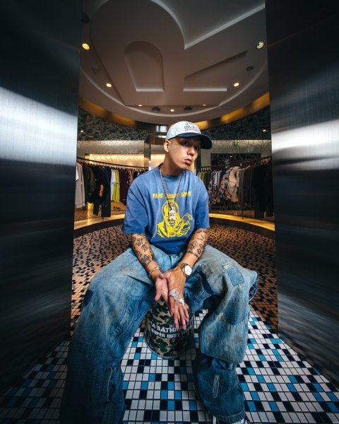 画像3:  SAINT Mxxxxxx × A BATHING APE®  BAPE_SS T-SHIRT/FADE AWAY LV (3)