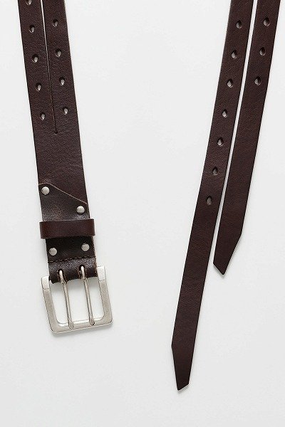 画像2: OUR LEGACY SPLIT BELT Oily Brown Leather (2)