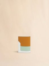 画像2: MARNI マスタードホワイト グリーン サフィアーノレザー製二つ折りウォレット (2)
