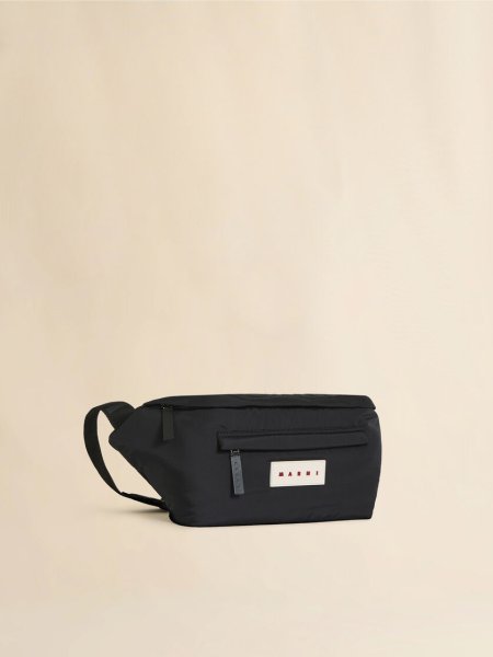 画像2: MARNI ブラックPuff ボディバッグ (2)