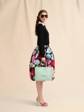 画像6: MARNI グリーン クリーム ブラウン レザー製 Museo ソフトトートバッグ、マルニシンボル刺繍入り (6)