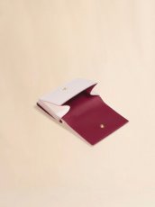 画像5: MARNI ピンク レザー製三つ折りウォレット、マルニメンディング入り (5)