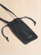画像3: MARNI ブラック レザー製ドローストリング付きスマホホルダー、マルニメンディング入り (3)