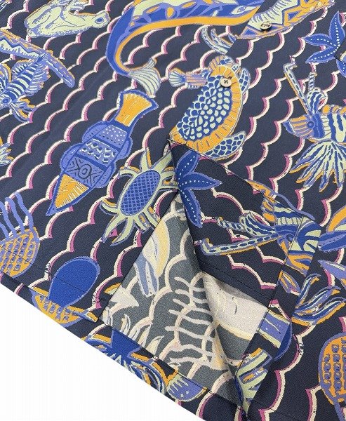 画像5: BANANA TIME  HAWAIIAN 2 SHIRT UNDERWATER FRINDS NAVY PINK (5)