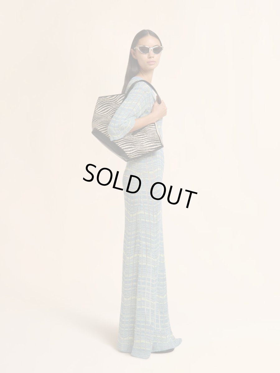 画像6: MARNI ブラック ラフィアエフェクト Wave スモールトートバッグ (6)