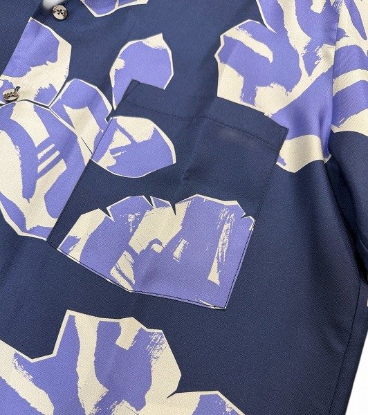 画像4: BANANA TIME  HAWAIIAN 2SHORTS PAPER CUTS NAVY LILAC (4)