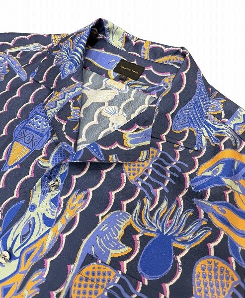 画像3: BANANA TIME  HAWAIIAN 2 SHIRT UNDERWATER FRINDS NAVY PINK (3)