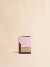 画像2: MARNI ピンク ライトブラウン ダークブラウン サフィアーノレザー製二つ折りウォレット (2)