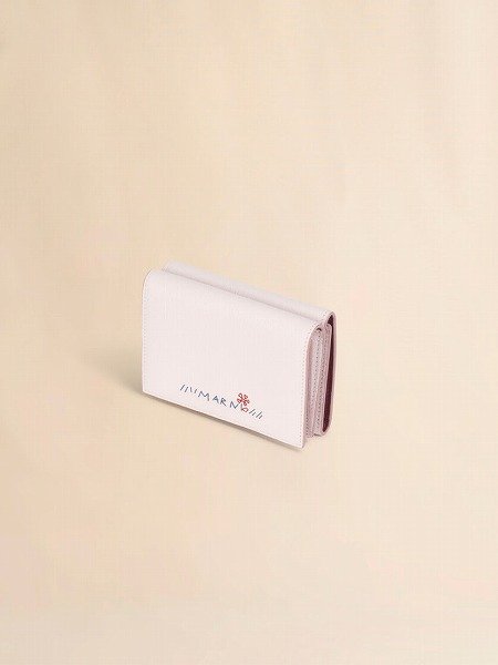 画像3: MARNI ピンク レザー製三つ折りウォレット、マルニメンディング入り (3)