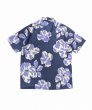 画像2: BANANA TIME  HAWAIIAN 2SHORTS PAPER CUTS NAVY LILAC (2)
