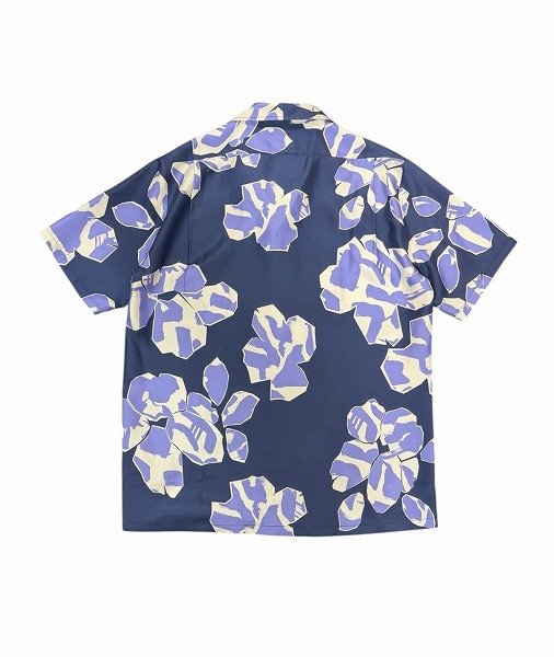 画像2: BANANA TIME  HAWAIIAN 2SHORTS PAPER CUTS NAVY LILAC (2)