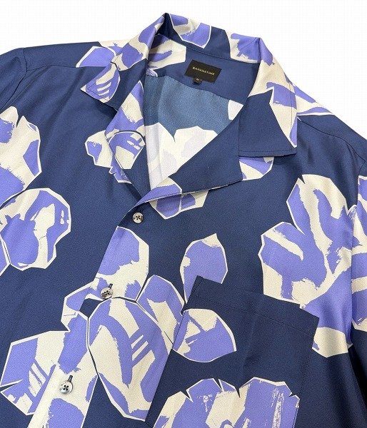 画像3: BANANA TIME  HAWAIIAN 2SHORTS PAPER CUTS NAVY LILAC (3)