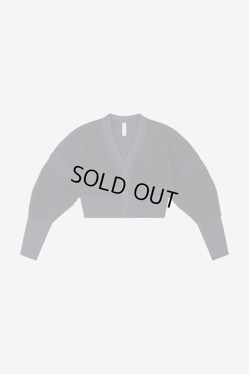画像1: CFCL LATTICE CROPPED CARDIGAN(NAVY) (1)