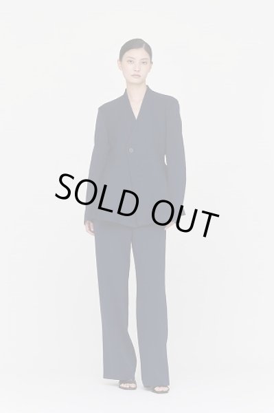 画像4: CFCL MILAN COLLARLESS FLARE JACKET(BLACK) (4)