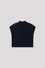 画像1: CFCL PORTRAIT CREASE TOP(NAVY) (1)