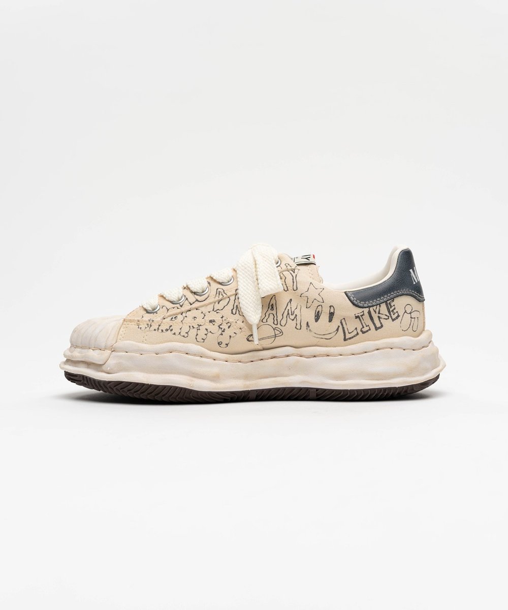 画像2: maison MIHARA YASUHIRO "BLAKEY" OG Sole Graffiti Printed Canvas Low_top Sneaker(A16FW730) (2)