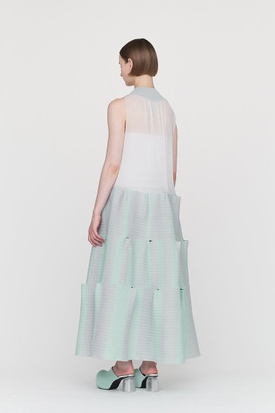 画像5: CFCL TERRACED LUCENT SLEEVELESS DRESS(BLACK) (5)