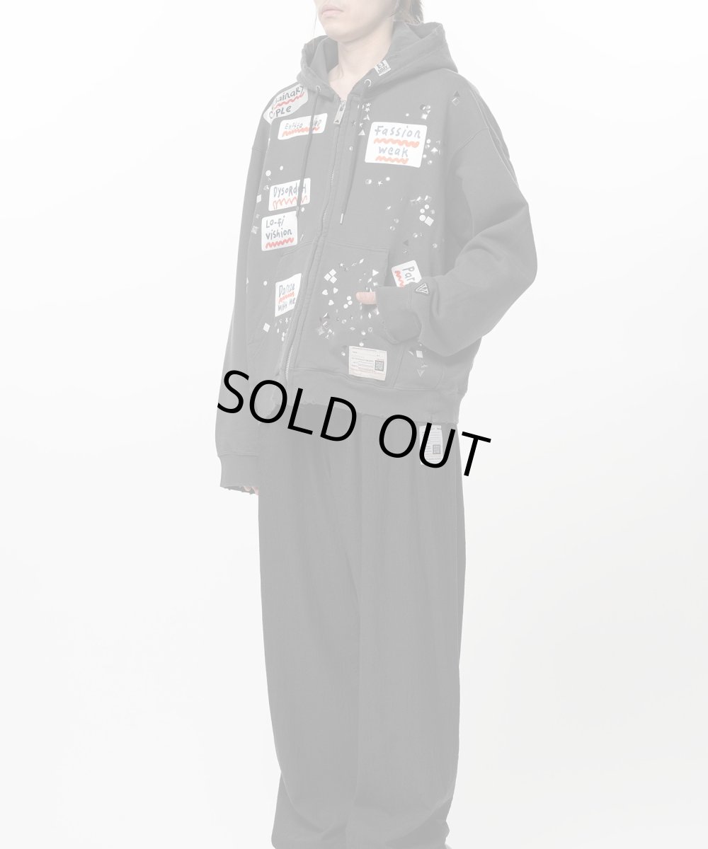 画像7: Maison MIHARA YASUHIRO Embellished Sticker Zip-Up Hoodie (7)