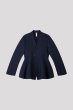 画像1: CFCL MILAN COLLARLESS FLARE JACKET(NAVY) (1)