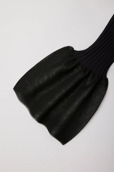 画像3: CFCL POTTERY LUCENT LONG BELL SLEEVE FLARE DRESS(BLACK) (3)