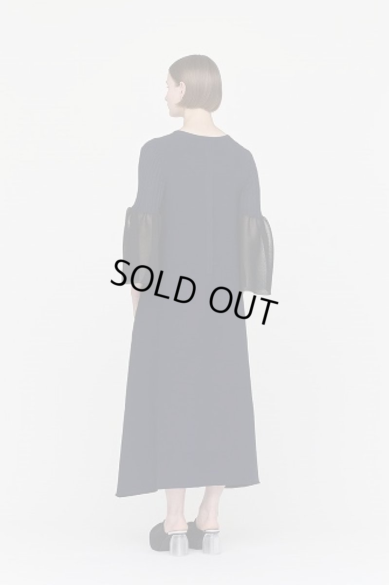 画像5: CFCL POTTERY LUCENT LONG BELL SLEEVE FLARE DRESS(BLACK) (5)