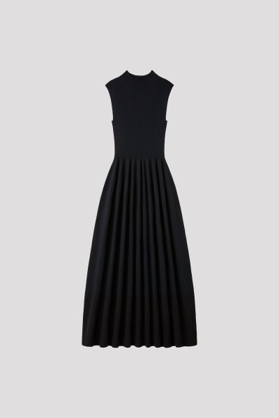 画像2: CFCL RIVULET SLEEVELESS EYELET DRESS(BLACK) (2)