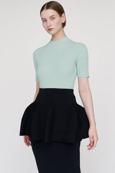 画像4: CFCL PORTRAIT SHORT SLEEVE TOP(NAVY) (4)