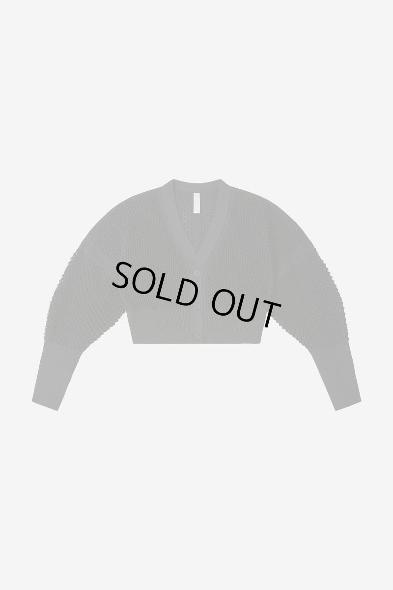 画像1: CFCL LATTICE CROPPED CARDIGAN(BLACK) (1)