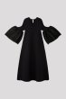 画像1: CFCL POTTERY LUCENT LONG BELL SLEEVE FLARE DRESS(BLACK) (1)