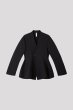 画像1: CFCL MILAN COLLARLESS FLARE JACKET(BLACK) (1)