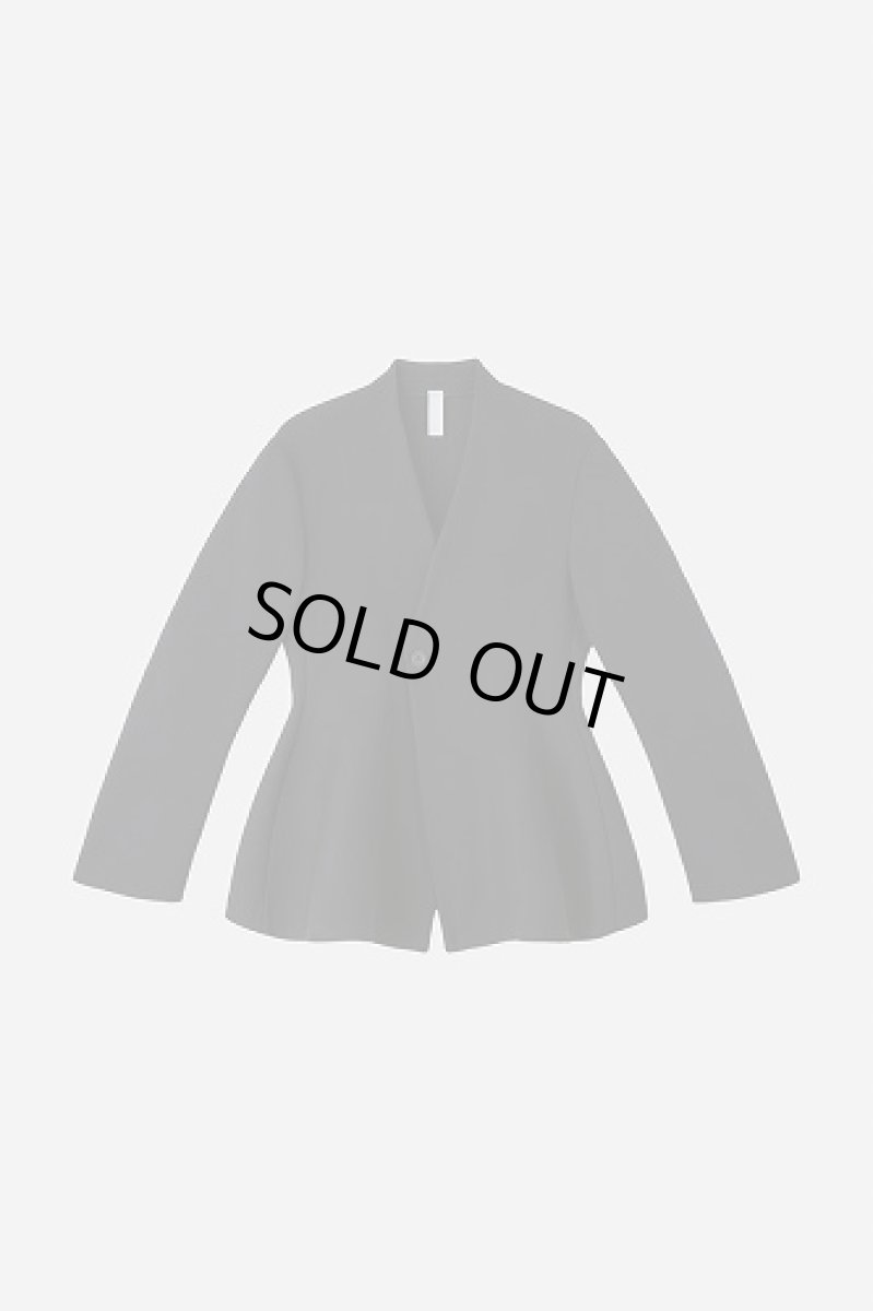 画像1: CFCL MILAN COLLARLESS FLARE JACKET(BLACK) (1)