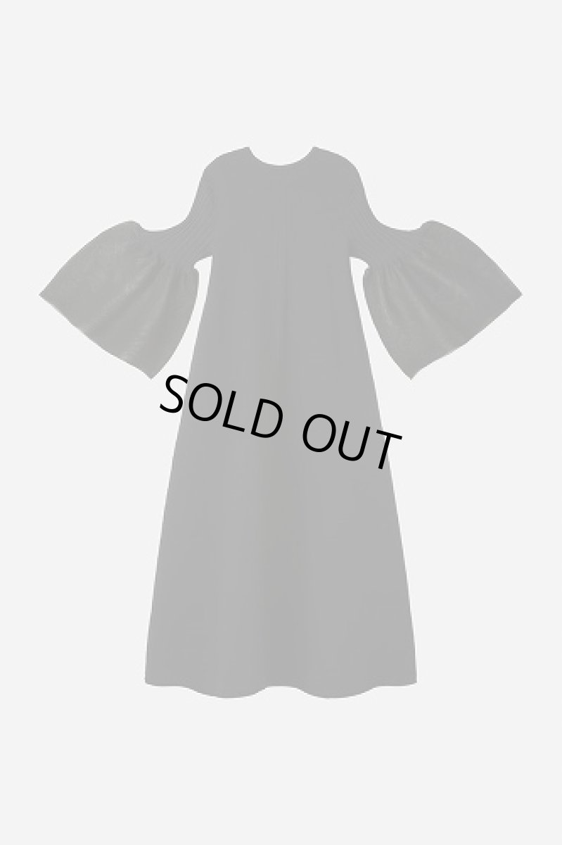 画像2: CFCL POTTERY LUCENT LONG BELL SLEEVE FLARE DRESS(BLACK) (2)