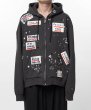 画像1: Maison MIHARA YASUHIRO Embellished Sticker Zip-Up Hoodie (1)