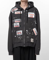画像3: Maison MIHARA YASUHIRO Embellished Sticker Zip-Up Hoodie (3)